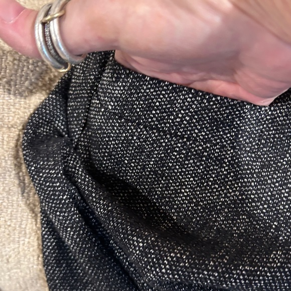 NWOT Express columnist 2R textured tweed looking material black & light grey. - Picture 12 of 12